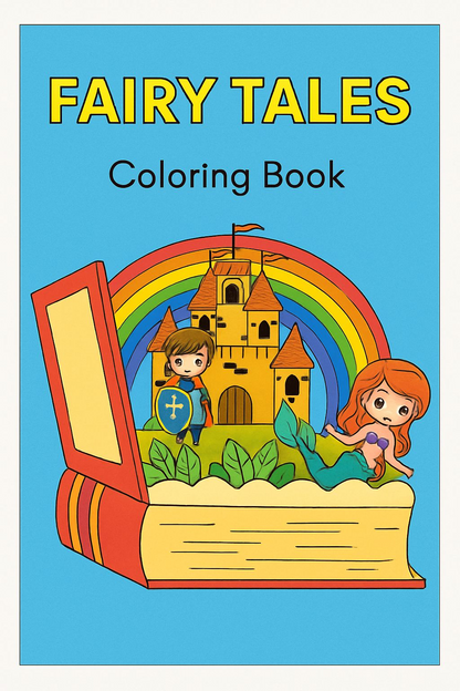 Whimsy Tales: Printable Fairy Tale Coloring Book (Digital Download)