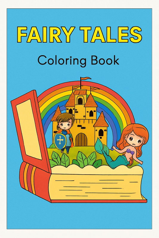 Whimsy Tales: Printable Fairy Tale Coloring Book (Digital Download)