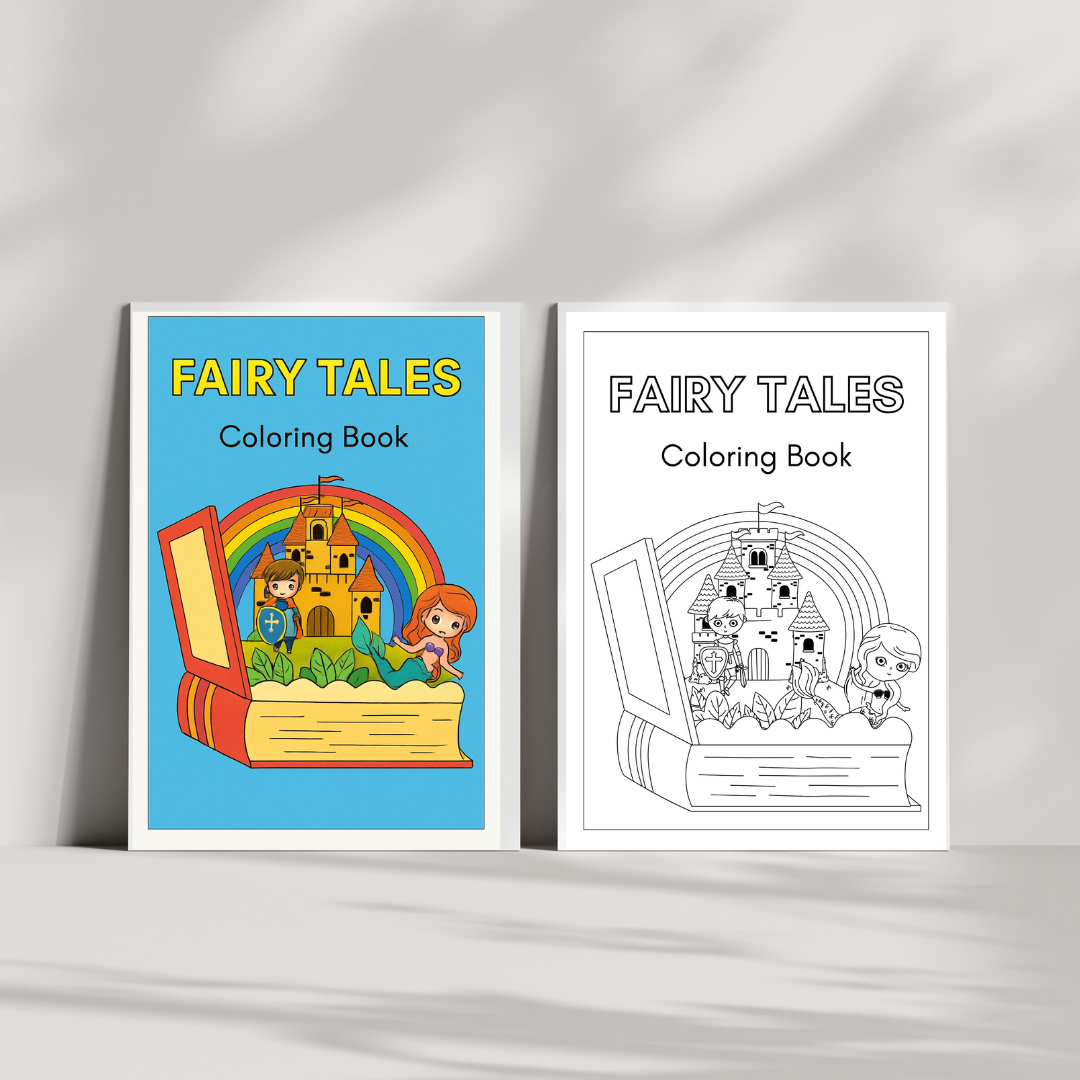 Whimsy Tales: Printable Fairy Tale Coloring Book (Digital Download)