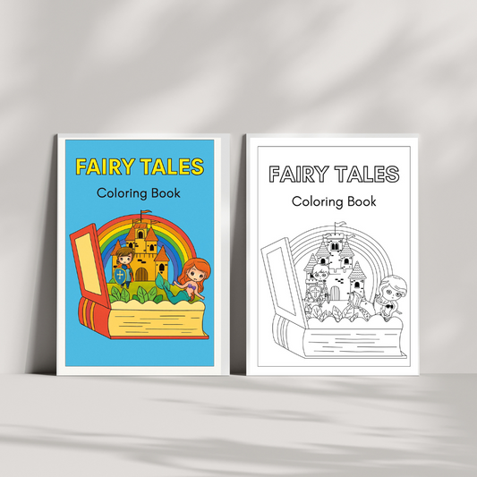 Whimsy Tales: Printable Fairy Tale Coloring Book (Digital Download)